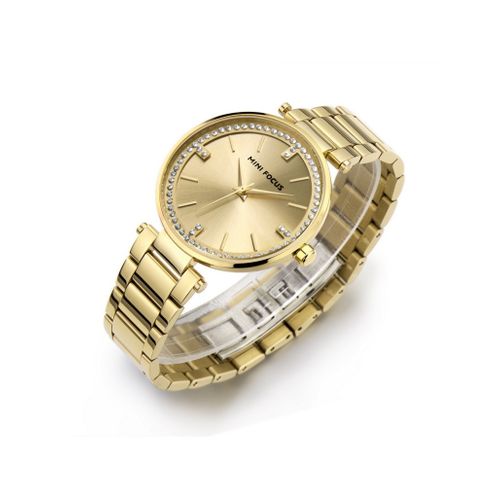 Mini Focus Women's Quartz Watches Stainless Steel 0031 Gold