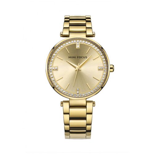 Mini Focus Women's Quartz Watches Stainless Steel 0031 Gold